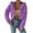 Purple, variant on HNMKIU Fuzzy Cropped Jacket Zip Up Long Sleeve Solid Color Hooded Sweatshirt Fall Fashion Soft Hoodies for Women Brick Red,L