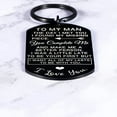 thumbnail image 2 of RSJoye Valentines Day Gifts for Men, To My Man Keychain Anniversary for Him Husband Gifts from Wife Birthday Gifts for Boyfriend Groom Fiance Engagement Wedding Present Jewelry Key Ring, 2 of 7