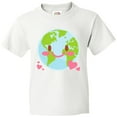thumbnail image 3 of Inktastic Happy Earth Day with Hearts Youth T-Shirt, 3 of 5