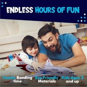 Toysery Airplane Toys for Kids, Bump and Go Action, Toddler Toy Plane with LED Flashing Lights and Sounds for Boys & Girls 3 -12 Years Old (Airbus A380)