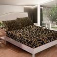 thumbnail image 4 of Manfei Animal Print 4-Piece Full Size Sheets,Cheetah Print Bed Sheets,Abstract Wildlife Lightweight Sheet Sets,Leopard Room Decoration, 4 of 6