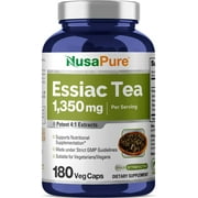 NusaPure Essiac Tea 1350 mg 180 Veggie Caps (Vegetarian, Non-GMO) Dietary Supplement for Unisex Adult Health & Wellness
