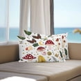 thumbnail image 2 of Red Mushroom Outdoor Pillow Covers Pack of 2 Colorful Plant Flowers Leaf Waterproof Throw Pillow Covers Decorative Cushion Cases for Patio Garden Tent Balcony Couch 20x12 inch, 2 of 8