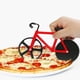 thumbnail image 3 of Cortador de pizza para bicicleta, cortador de pizza doble de acero inoxidable antiadherente de grado alimenticio, diseño profesional. Afortunado Sencillez, 3 of 4