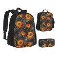 thumbnail image 2 of Naloa Sunflowers Print Large Capacity Backpack Lunch Bag Pencil Case Combination 3 Piece Set for Student, 2 of 8