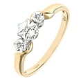 thumbnail image 2 of 9ct Gold Jewelco London Round 1pts Diamond Illusion Star Trilogy Ring, 2 of 8