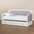 thumbnail image 2 of Bowery Hill Traditional Wood Twin Daybed with Trundle in White, 2 of 10