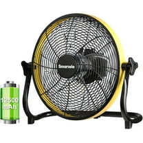 Battery Operated Fan, Rechargeable Floor Fan, Cordless Outdoor Fan, Fast Charging, Ideal For Garage, Barn, Gym, Patio, Camp, Run Up to 38 Hours, with 12500mAh Battery, 12 inch