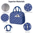 thumbnail image 4 of Lunch Bag Lunch Box for Women Reusable Insulated Lunch Bags,Water-Resistant Sea​Turtle in Line Art Style Hand Drawn Blue Cooler Lunch Tote Bag, Large Capacity for Work Travel Picnic, 4 of 6