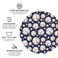 thumbnail image 3 of Vsdgher Cute Basebal Print Leather Coasters for Drinks, Durable Drink Coasters 4 Set for Tabletop Protection, Luxurious Home Décor and Housewarming Gift-Round Shape, 3 of 6