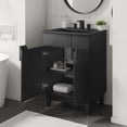 thumbnail image 2 of Modway Miles Meuble-Lavabo de Salle de Bain 24” Noir Noir, 2 of 12
