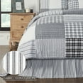 thumbnail image 3 of VHC Brands, Sawyer Mill Ticking Stripe Queen Bed Skirt, Black, 60x80x16, 3 of 5