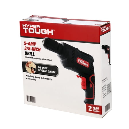 HYPER TOUGH 5.0AMP, 120 VOLTS 3/8 INCH ELECTRIC DRILL, NEW CONDITION