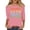 Pink, variant on Women's Casual Tees Crew Neck 3/4 Length Sleeve 1976 Graphic Print Pullover Tops Vintage Birthday T Shirts (XL, Pink)