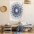 thumbnail image 2 of Mandala Tapestry, Rich Colorful and Artistic Round with Peacock Feathers and Swirling Leafy Lines, Wall Hanging for Bedroom Living Room Dorm Decor, 60W X 80L Inches, Multicolor, by Ambesonne, 2 of 5