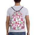thumbnail image 2 of Kdxio Watercolor Flowers Print Drawstring Backpack Bag,Waterproof Draw String Back Sack, Gym Drawstring Bags Swim Bag For Unisex, 2 of 9