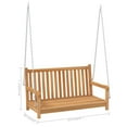 thumbnail image 4 of vidaXL Swing Bench Solid Teak Wood 114x60x64 cm, 4 of 5