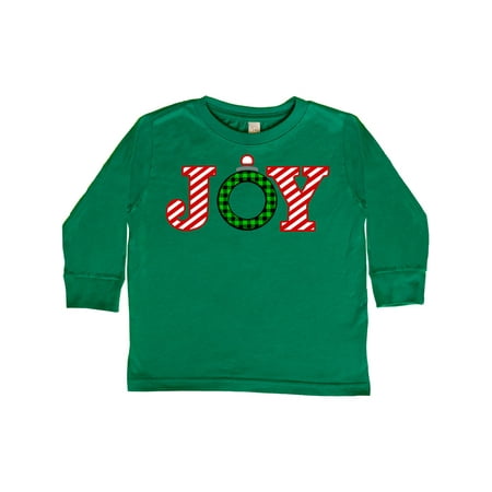 

Inktastic Joy Christmas Ornament with Candy Cane Stripes Gift Toddler Boy or Toddler Girl Long Sleeve T-Shirt