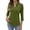 49#Army Green, variant on Womens 3/4 Length Sleeve Tops V Neck Casual Basic Tees Work Polo Shirts Collared Summer Top with Front Pocket Sky Blue M