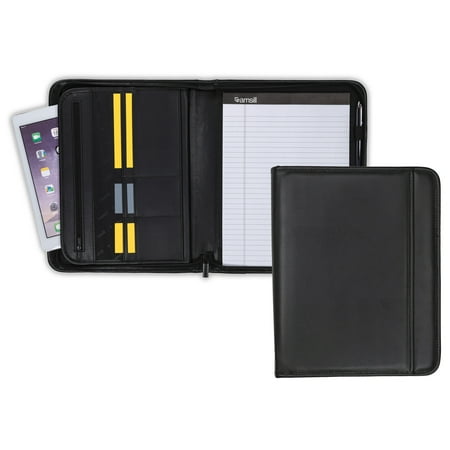 Samsill Professional Zipper Padfolio with Interior 10.1 Inch