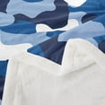 thumbnail image 3 of Erosebridal Army Camouflage Sherpa Blanket, Dodger Blue Fuzzy Blanket Throw, Military Camo Decor, 60x80, 3 of 7