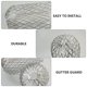 thumbnail image 2 of WORGEOUS Filtro de aluminio para artículos diversos, filtro antihojas, colador de aluminio para canalones, 2 of 7