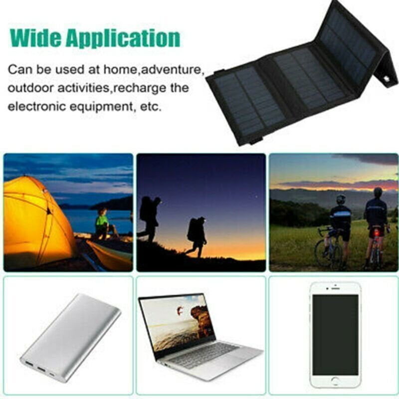 SDOTXA 100W Solar Panel  Foldable Solar Panel Battery Charger for Portable Power Station Generator  iPhone  Ipad  Laptop  USB Ports for Outdoor Camping Van RV Trip