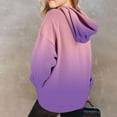 thumbnail image 5 of Girls Gradient Color Hoodie | Preppy Oversized Hooded Sweatshirt | Cute Pocket Pullover with Long Sleeve | Streetwear Casual Wear for Teen Girls(Pink,2-3Years), 5 of 7