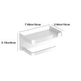 thumbnail image 3 of Toilet Paper Holder with Phone Shelf, 3.15*3.94*7.09 Inch Toilet Paper Bracket Wall Mounted Oppose Rust Plastic Self-adhesive Toilet Paper Bracket, Multifunctional Bathroom Storage Dispenser, 3 of 9