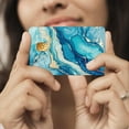 thumbnail image 2 of Blue Marbling Patterns Credit Debit Card Skin Sticker Cover Waterproof Scratch-Resistant and Attractive Card Skin Custom 4 Styles, 2 of 6