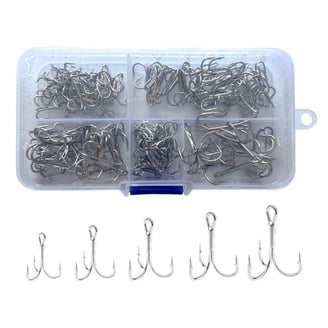 Classic Double Fishing Hooks Kit 30pcs Frog Hooks Fly Tying Fishing Hooks  Sharp Open Shank 3X Strong High Carbon Steel Barb Hooks - Walmart.com