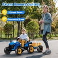 thumbnail image 5 of TOKTOO 24V Powered Ride on Tractor Max 4.3Mph w/ EVA Tires, Tippable Trailer, Remote Control, Tractor Ride on Toy for Kids- Blue, 5 of 8