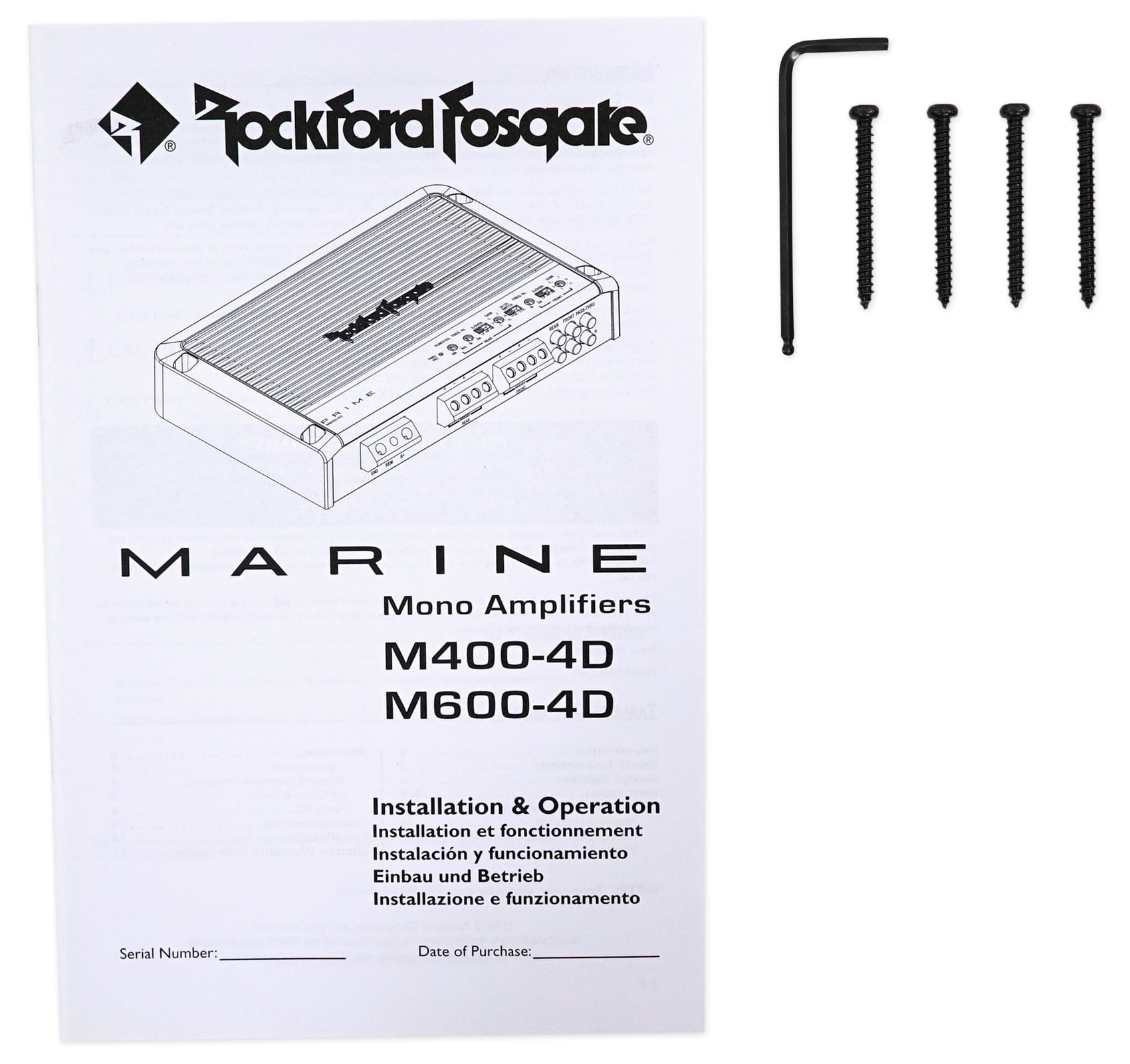 Rockford Fosgate M400-4D 400w 4-Channel Marine/Boat