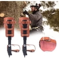 thumbnail image 5 of 220lbs Tree Climbing Spikes - 1 Pair Carbon Steel Pole Climbing Spurs and Cow Leather w/Strap Adjust Climbing Spurs Tool Set for Climbers Logging Hunting Observation Fruit Picking, 5 of 9