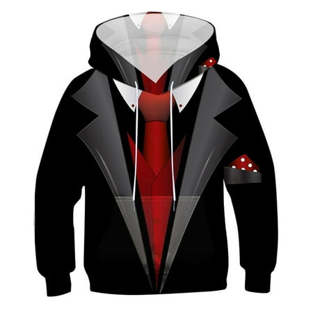 

Rgdypko Loose Hoodies Clothes For Boys Boy Teen Cartoon Print Tops Kids Pullover 3D With Pocket Girl Tops Toddler Hoodie Toddler To Little Kid