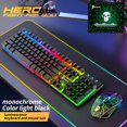thumbnail image 2 of Tmvgtek T6 Gaming Keyboard Mouse Mouse Pad Wired Rgb Backlight 3-In-1 Kit (Negro) Tmvgtek Componentes de Computadoras, 2 of 9