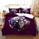 thumbnail image 3 of Disney-funda nórdica pesadilla antes de Navidad con funda de almohada, juego de cama Jack y Sally, 3D, Calavera, dibujos animados, adultos, niños, decoración de dormitorio, 3 of 5