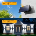 thumbnail image 4 of Lámparas solares de pared Roopure para exteriores, paquete de 12 unidades, IP65, color blanco frío, 4 of 8