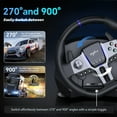 thumbnail image 2 of PXN V9 GEN2 PC Steering Wheel Universal Usb Car Sim 270/900 Degree Race Steering Wheel with 3-Pedals and Shifter Bundle for PC, Xbox One, Xbox Series X/S, PS4, PS3, 2 of 7