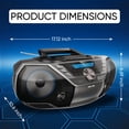 thumbnail image 3 of Philips Reproductor de CD portátil Boombox Bluetooth con reproductor de casete, potente reproductor de CD estéreo todo en uno para el hogar, altavoces Mega Bass Reflex, entrada de radio/USB/MP3/AUX co, 3 of 5