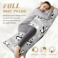 thumbnail image 4 of Body Pillow Cover - Soft Body Pillow Pillowcase, PandasBetween Clouds and Stars Breathable Long Body Pillow Case Cover with Invisible Zipper 20x60in, 4 of 5