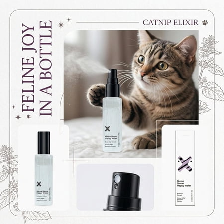 Calming for Cats Stress and Relaxation Relief Cat Catnip for Indoor Cats Travel Ready Single Bottle
