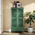 thumbnail image 2 of Tcbosik 2-Door Buffet Sideboard with Drawer, 55" Kitchen Cupboard with Adjustable Shelf, Modern Accent Cabinet, Storage Cabinet for Living Room, Dining Room, Antique Green, 2 of 7