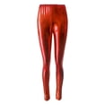 thumbnail image 3 of Ramiter Faux Leather Faux Leather Leggings for Women Tummy Control High Waisted Stretch Dressy Shiny Pleather Wine,2XL, 3 of 4