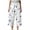 White, variant on IROINNID $ Pants For Women Comfort Waist Summer Casual Floral High Waist Straight Cropped Pants Print Capri