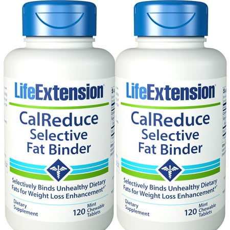 Life Extension CalReduce Selective Fat Binder 120 Mint Chewable Tablets 2