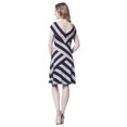 thumbnail image 2 of Sleeveless V Neck Above Knee Length Stripe Dress, 2 of 3