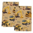 thumbnail image 2 of Construction Truck Kitchen Towels Set of 2, Cartoon Grips and Bulldozers Turmeric Absorbent Dish Towels for Kitchen, Microfiber Hand Towel, Quick Drying Tea Towel for Cleaning Decorative Dishcloths, 2 of 7