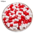 thumbnail image 1 of HEVIRGO 1000Pcs Transparent Hollow Gelatin Empty Separated Medical Powder Capsule Shells, 1 of 11