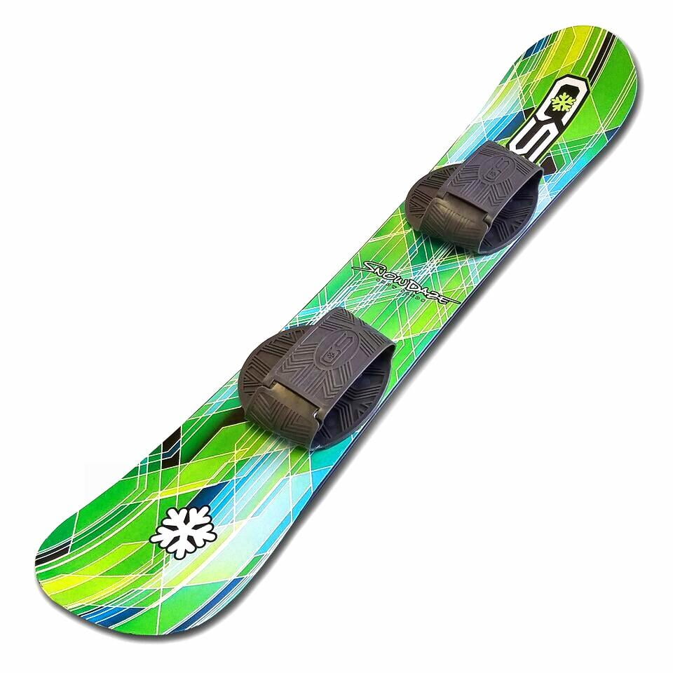 Snow Daze 110 cm Green Pattern Kids Beginner Snowboard by